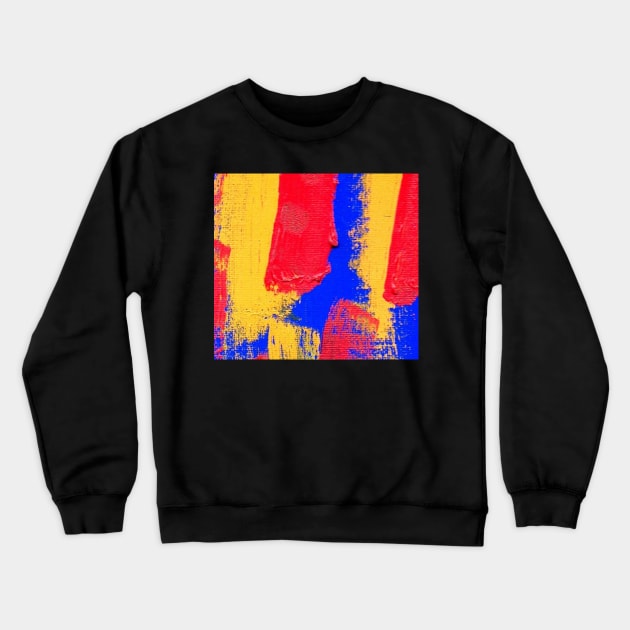 Yellow red and blue Crewneck Sweatshirt by osileig